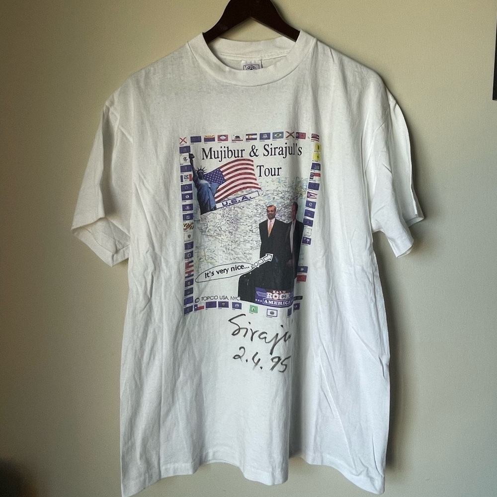 VTG Mujibur & Sirajul’s T Shirt single Stitch USA Tour Autographed